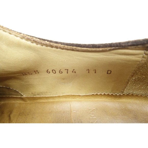 Polo Ralph Lauren Italy Brown Suede Lace Up Cap Toe Oxfords Shoes Men's 11 D - Picture 3 of 11